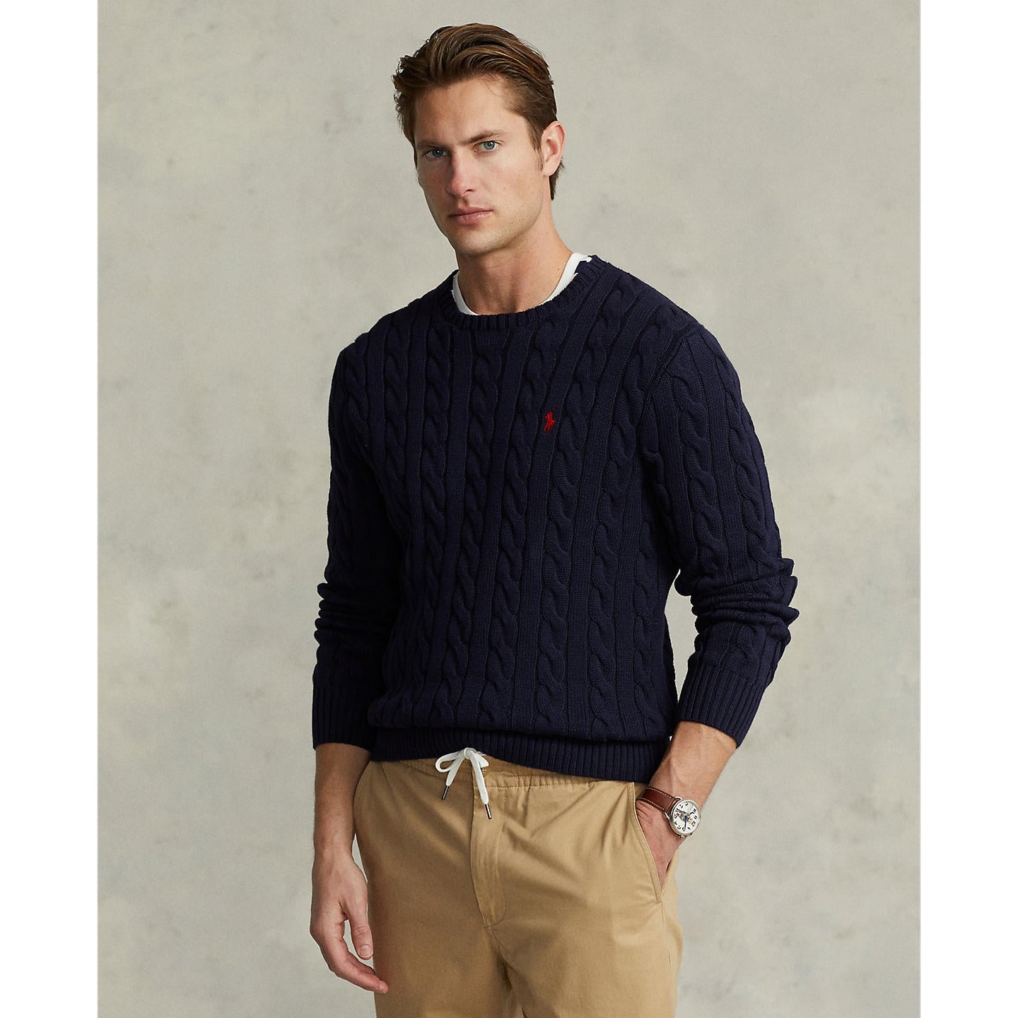 Polo Ralph Lauren - Cable Knit Cotton Sweater - Navy