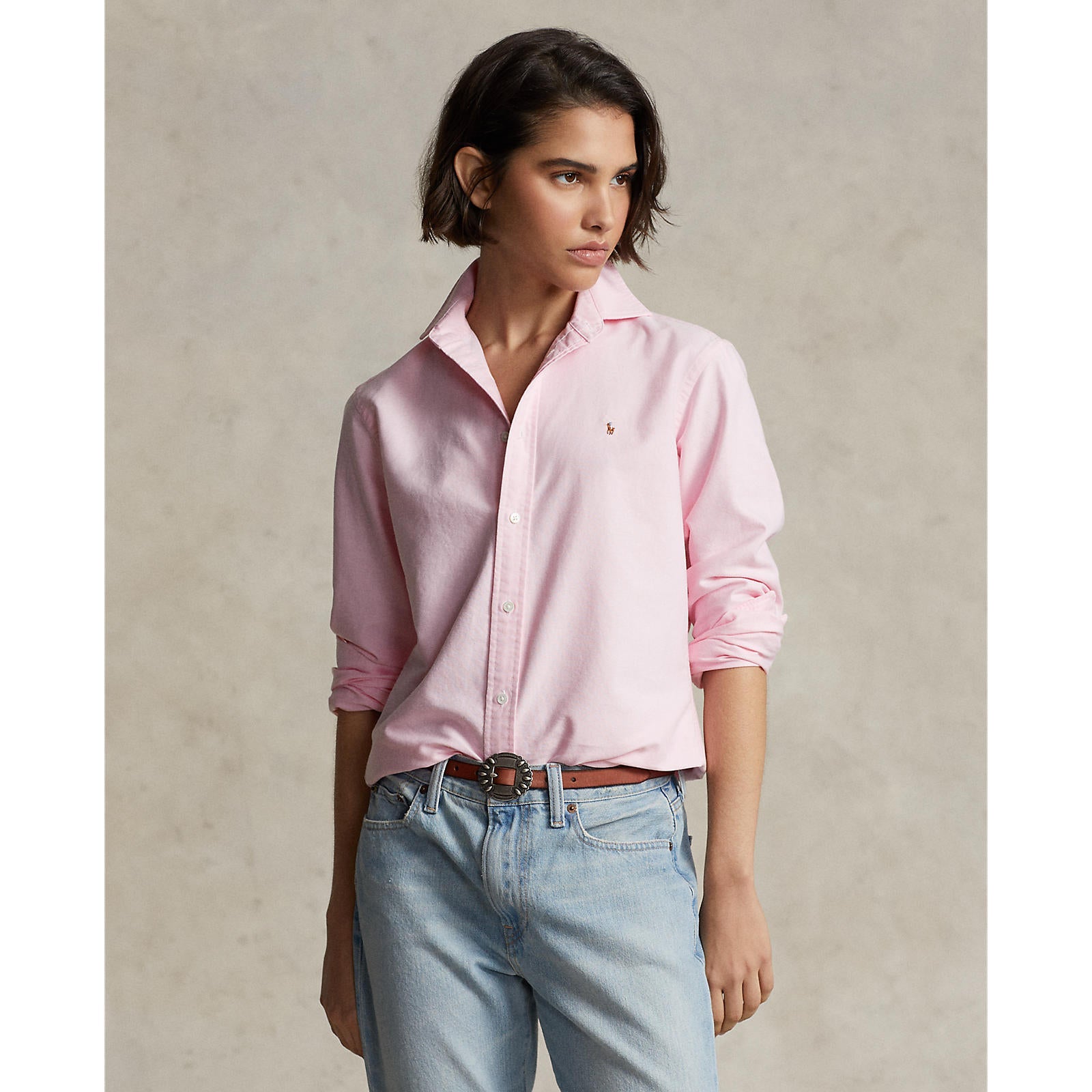 Lauren Button Down Womens Pink Ralph Lauren Shirt Polo Ralph