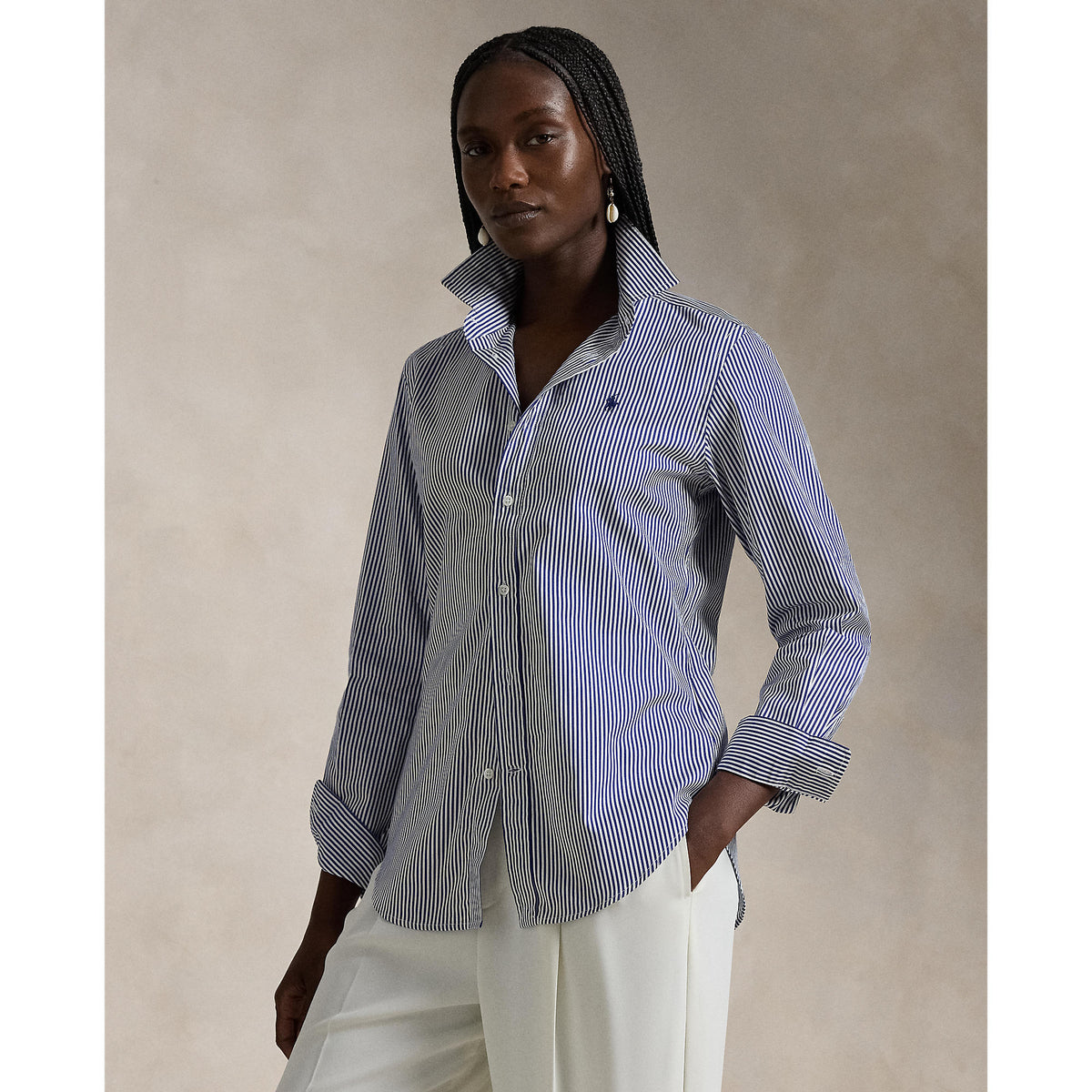 Polo Ralph Lauren - Cotton Shirt - Stripe - White & Blue