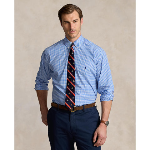 Polo Ralph Lauren - Poplin Stretch Shirt - Gingham - Big & Tall Sizes - Blue & White