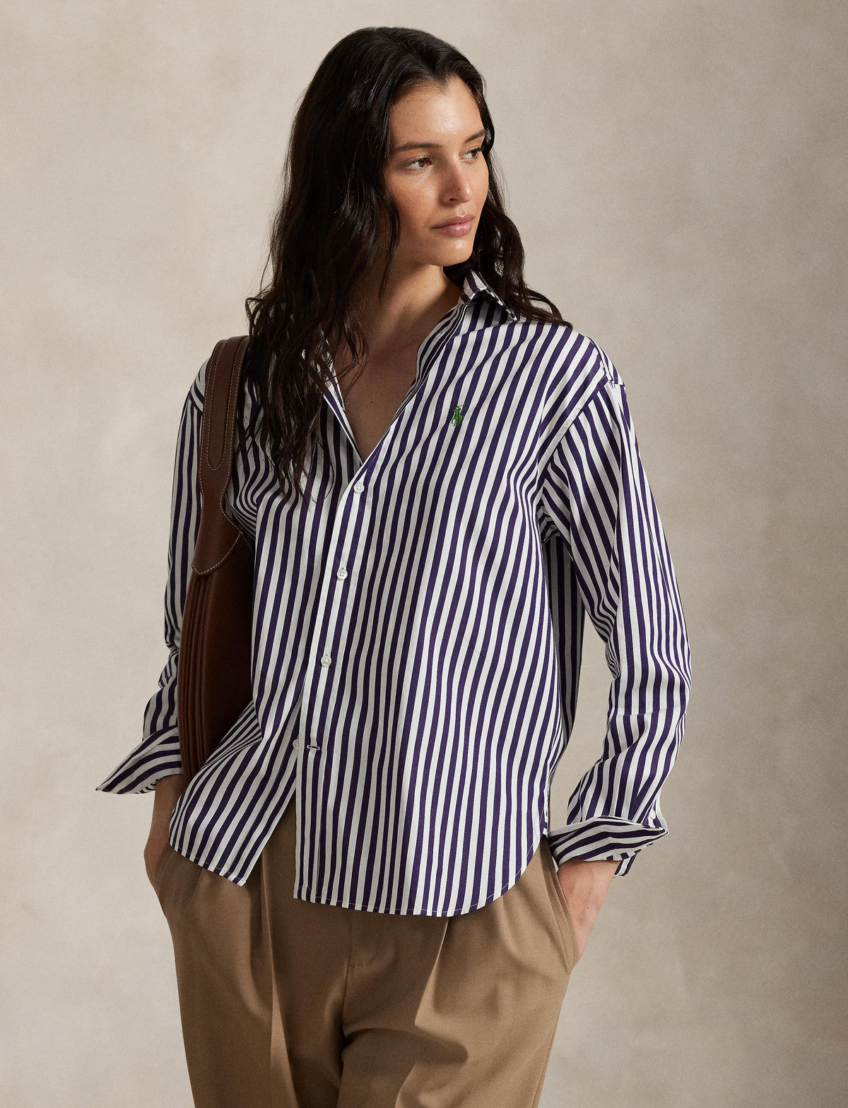 Polo Ralph Lauren - Relaxed Fit Cotton Shirt - Stripe - Navy & White