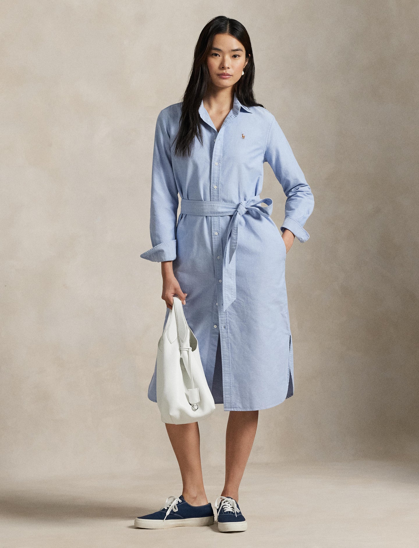 Polo Ralph Lauren - Belted Oxford Shirtdress - Blue