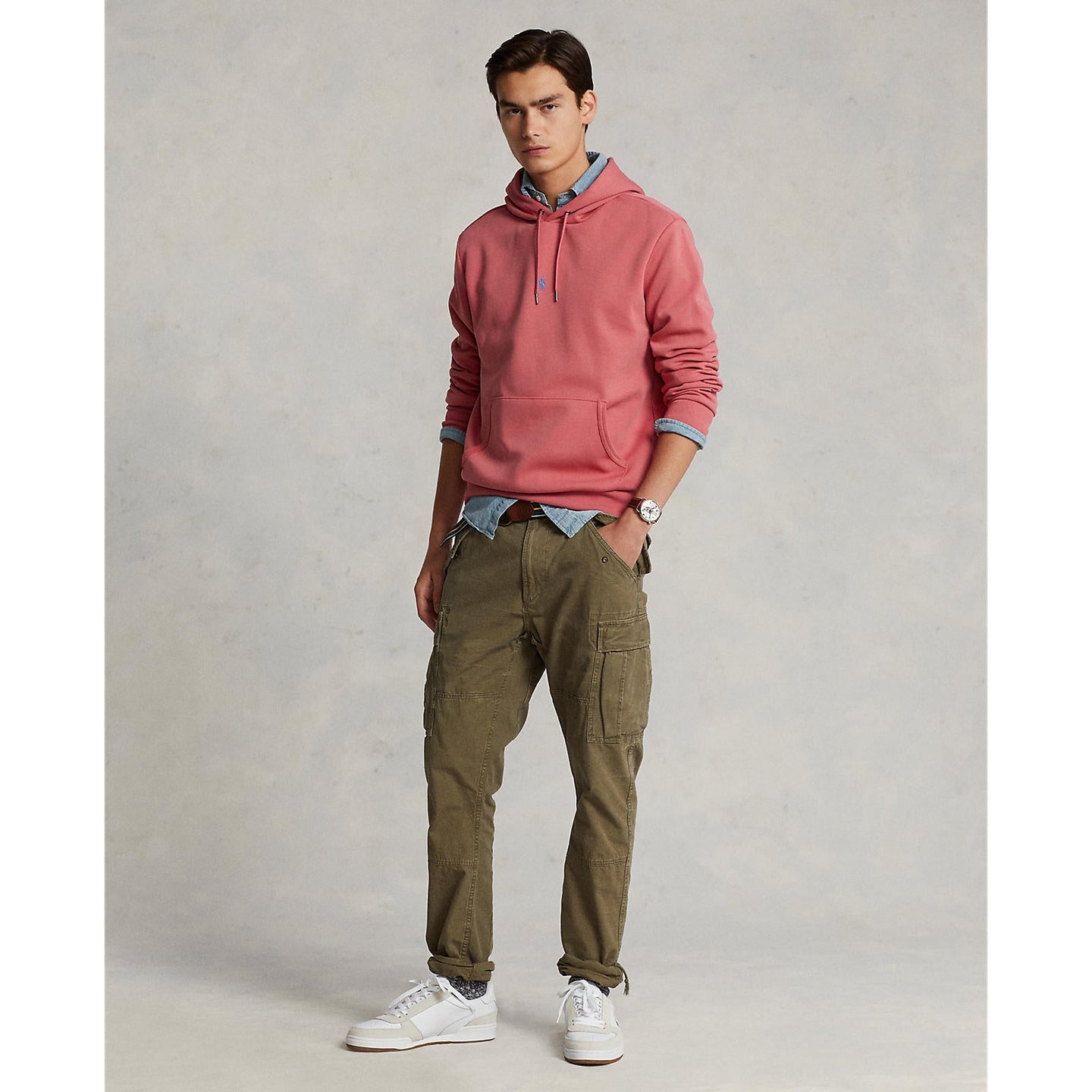 Polo Ralph Lauren - Central Pony Double Knit Hoodie - Berry