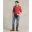 Cable Knit Cotton Sweater - Flush Red Heather
