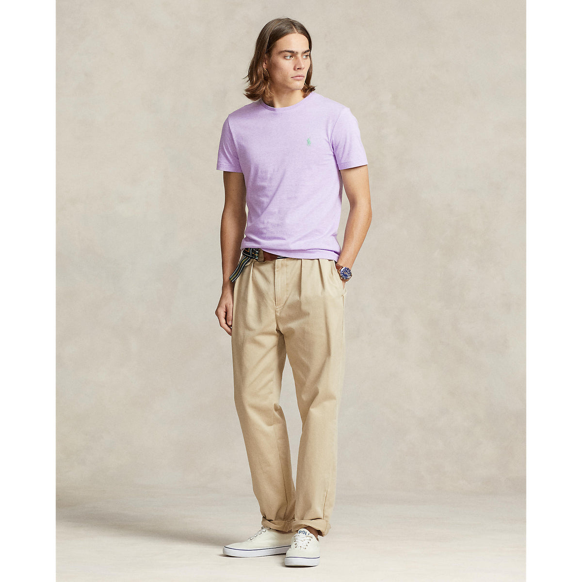 Polo Ralph Lauren - Custom Slim Fit Jersey Crewneck T-Shirt - Paste Purple Heather
