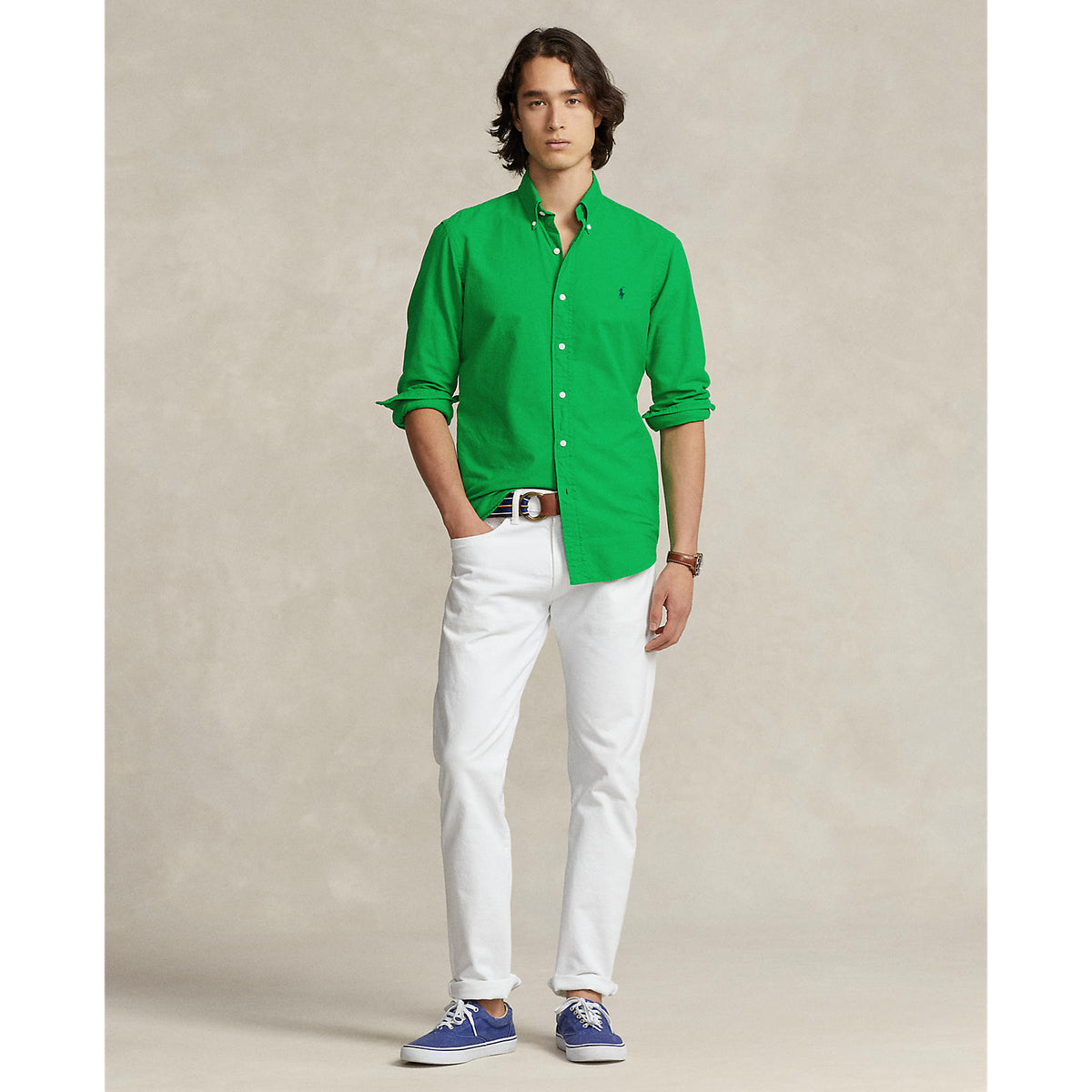 Polo Ralph Lauren Custom Fit Garment-Dyed Oxford Shirt - Green