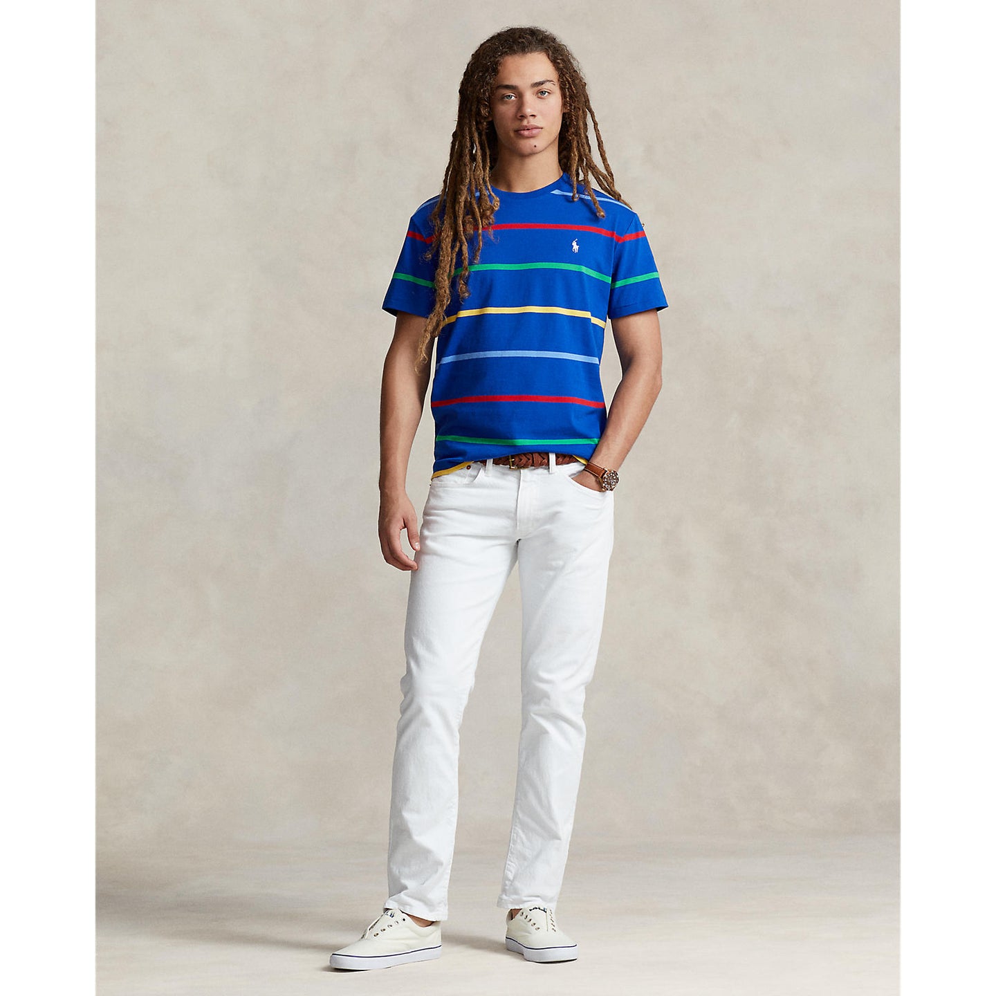 Polo Ralph Lauren Classic Fit Striped Jersey T-Shirt - Sapphire Star Multi