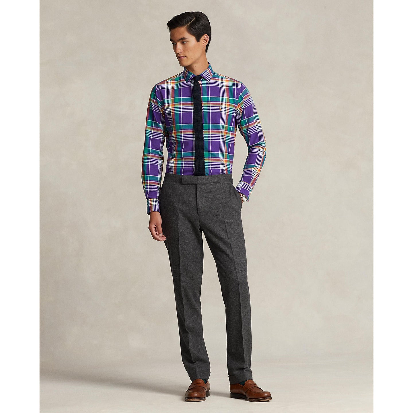 Polo Ralph Lauren - Oxford Shirt - Check - Purple, Green Multi