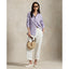 Polo Ralph Lauren - Classic Fit Linen Shirt - Stripe - Purple & White