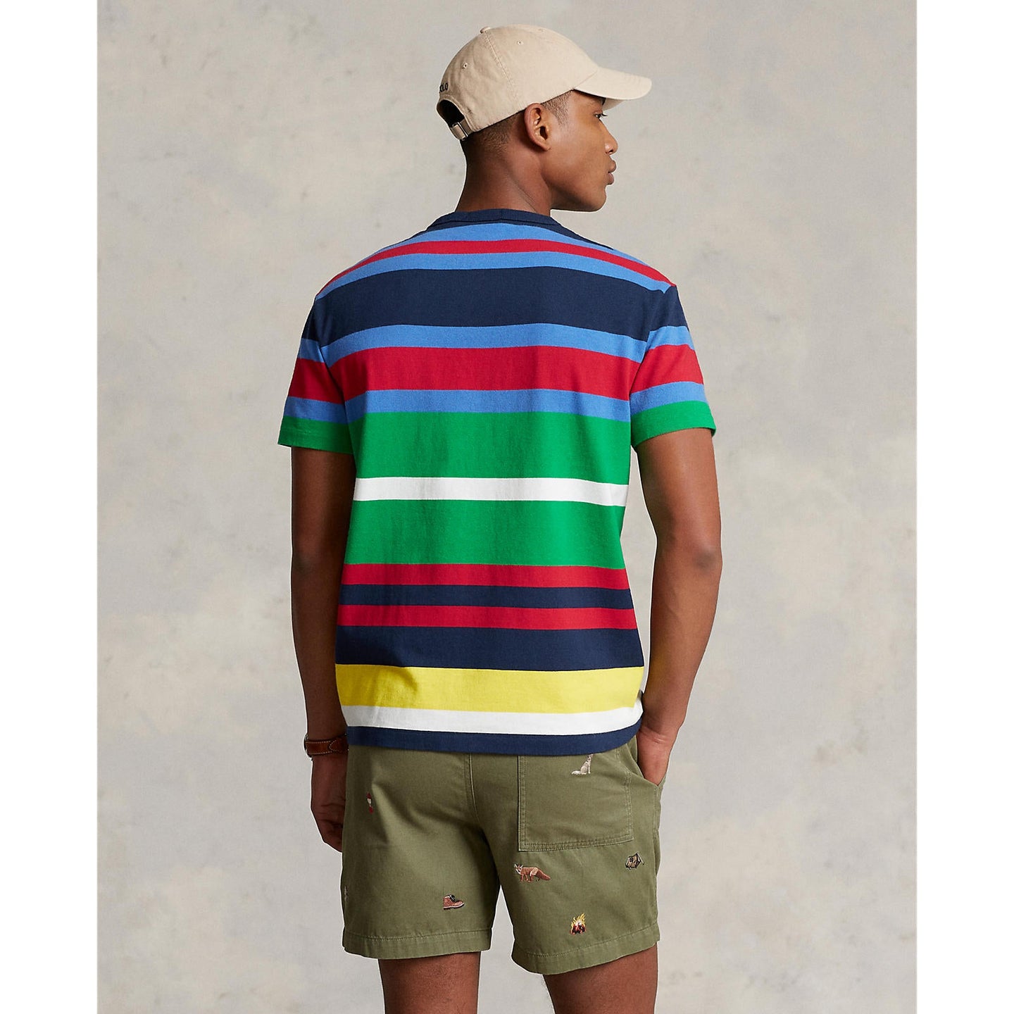 Polo Ralph Lauren - Classic Fit Crew Neck Knitted T-Shirt - Multicoloured Stripes