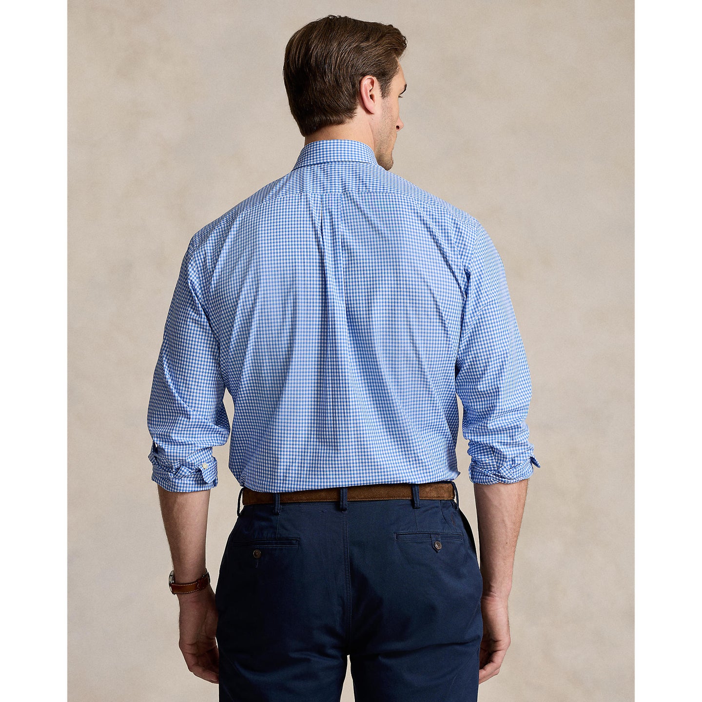 Polo Ralph Lauren - Poplin Stretch Shirt - Gingham - Big & Tall Sizes - Blue & White