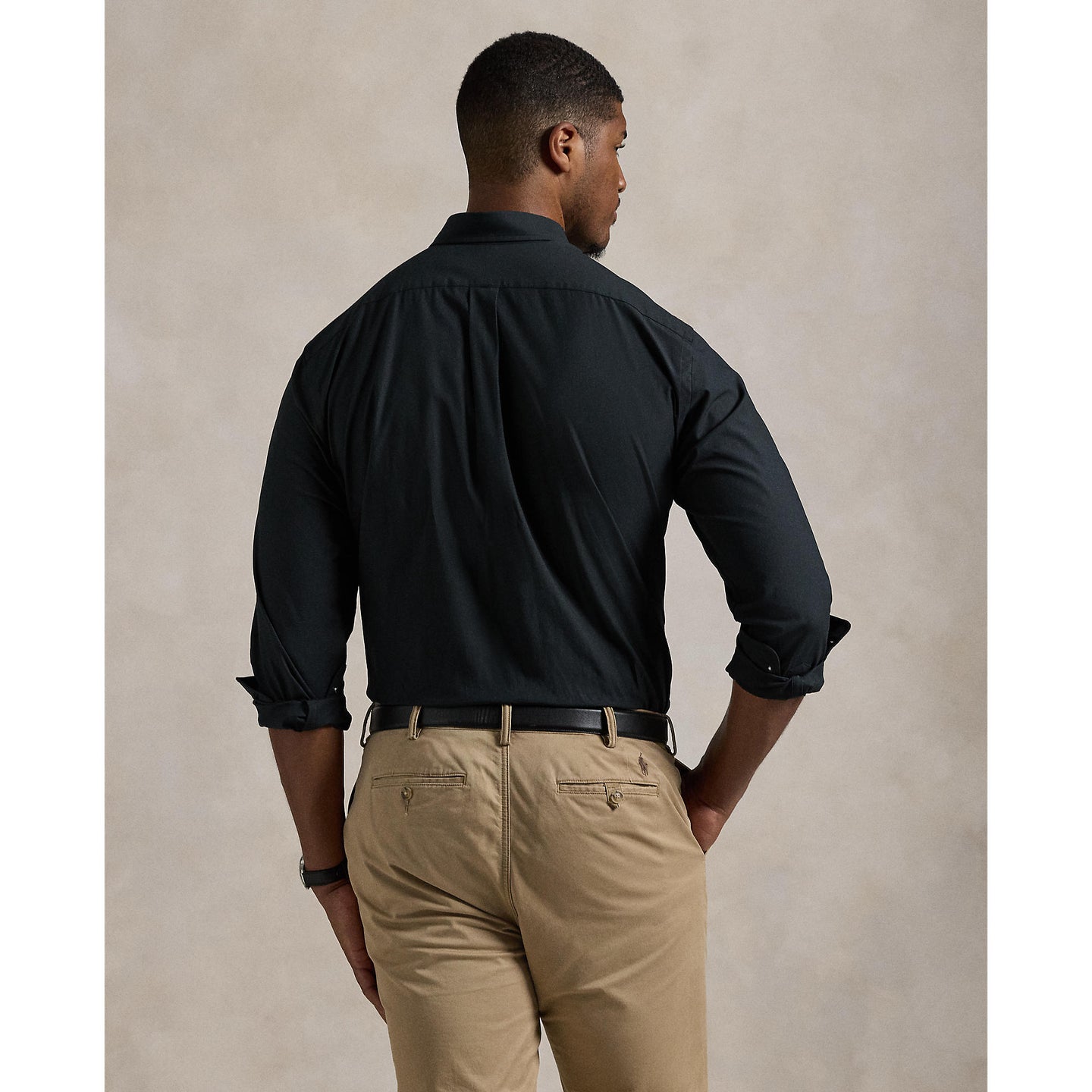 Polo Ralph Lauren - Poplin Stretch Shirt - Big & Tall Sizes - Black