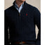 Polo Ralph Lauren - Cable Knit Cotton Zip-Collar Pullover - Hunter Navy