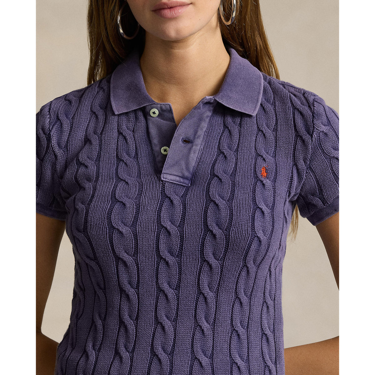 Polo Ralph Lauren - Cable-Knit Polo Shirt - Navy