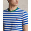 Polo Ralph Lauren Custom Slim Fit Striped Jersey T-Shirt - Pacific Royal/White