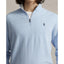Polo Ralph Lauren Luxury Jersey Quarter-Zip Pullover - Blue Heather