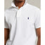 Polo Ralph Lauren Custom Slim Fit Mesh Polo - White with Navy Pony