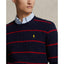 Ralph Lauren - Cableknit Wool/Cashmere Crewneck Sweater - Striped - Navy & Red