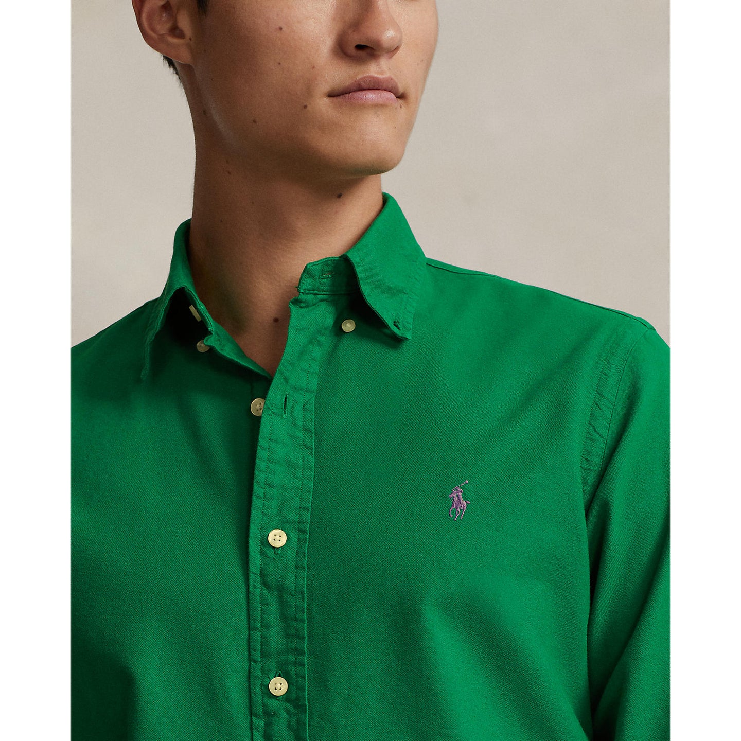 Polo Ralph Lauren Custom Fit Garment-Dyed Oxford Shirt - Athletic Green