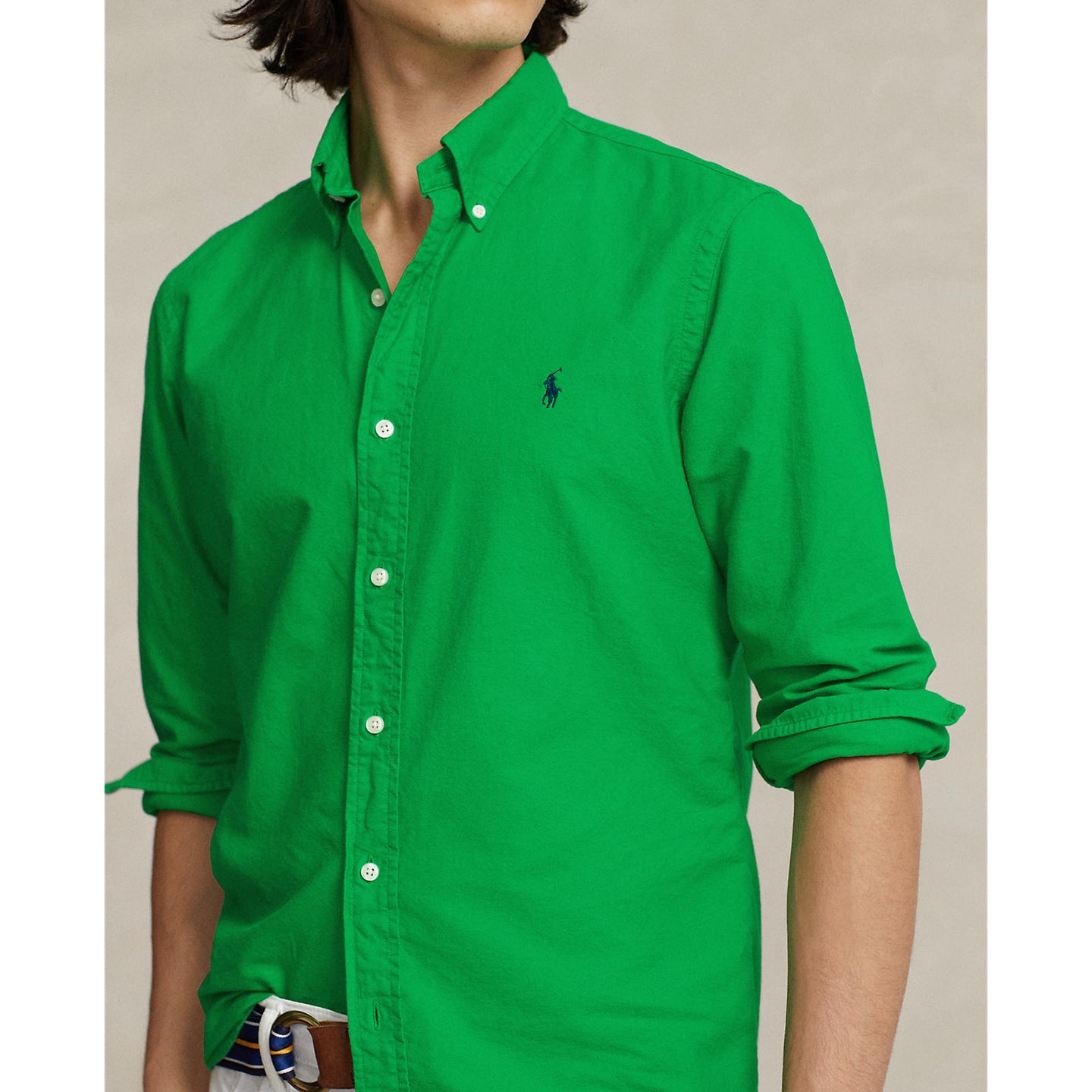 Polo Ralph Lauren Custom Fit Garment-Dyed Oxford Shirt - Green