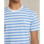 Polo Ralph Lauren Custom Slim Fit Striped Jersey Crewneck T-Shirt - Summer Blue/White