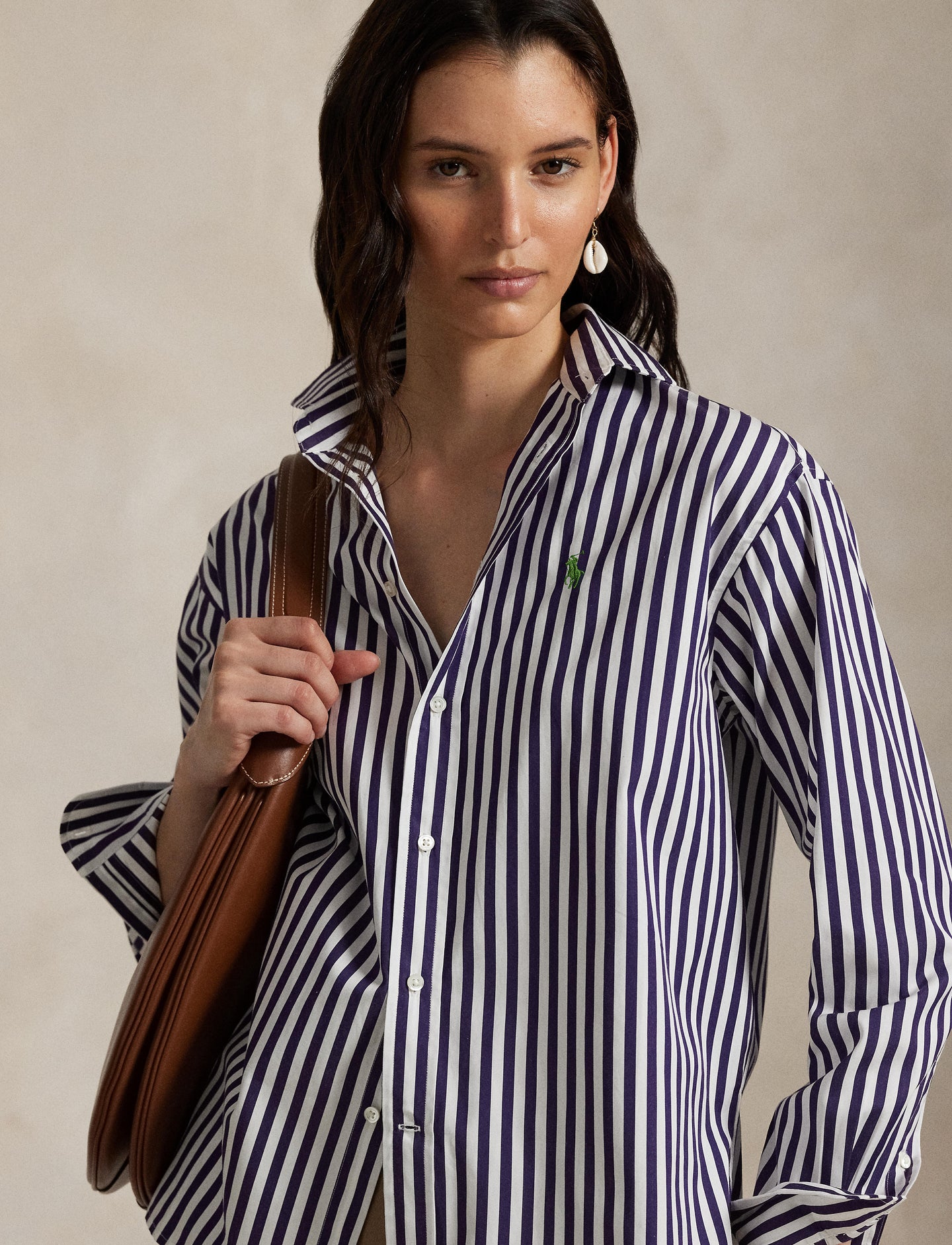 Polo Ralph Lauren - Relaxed Fit Cotton Shirt - Stripe - Navy & White