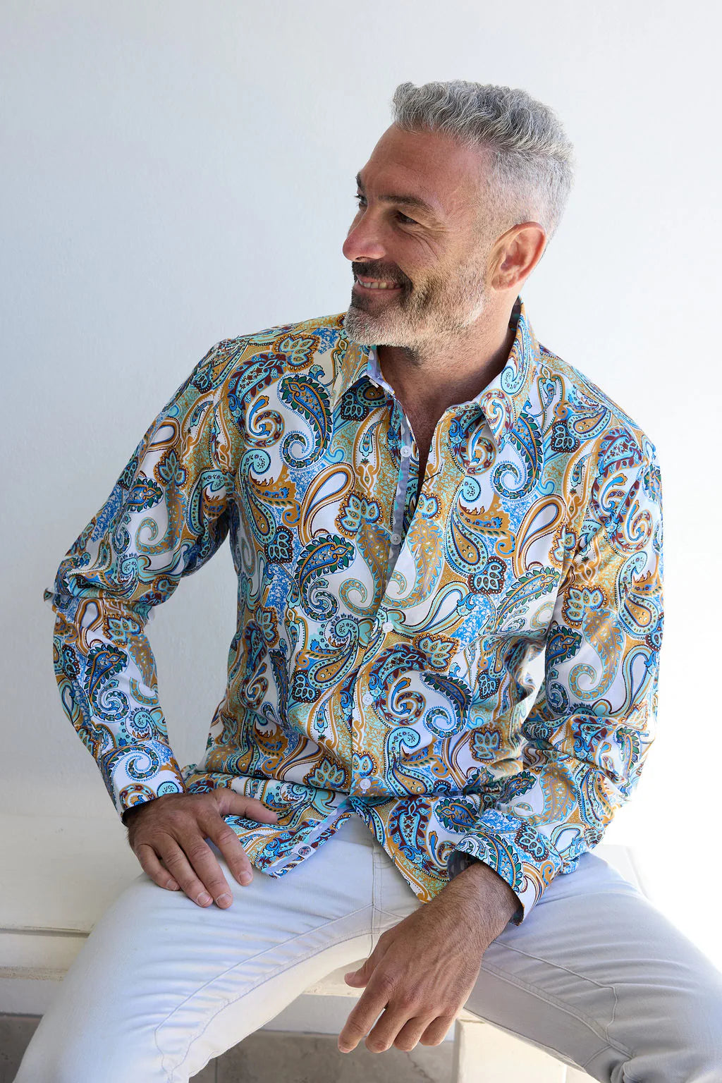 English Laundry - Bristol Paisley Shirt - Mustard