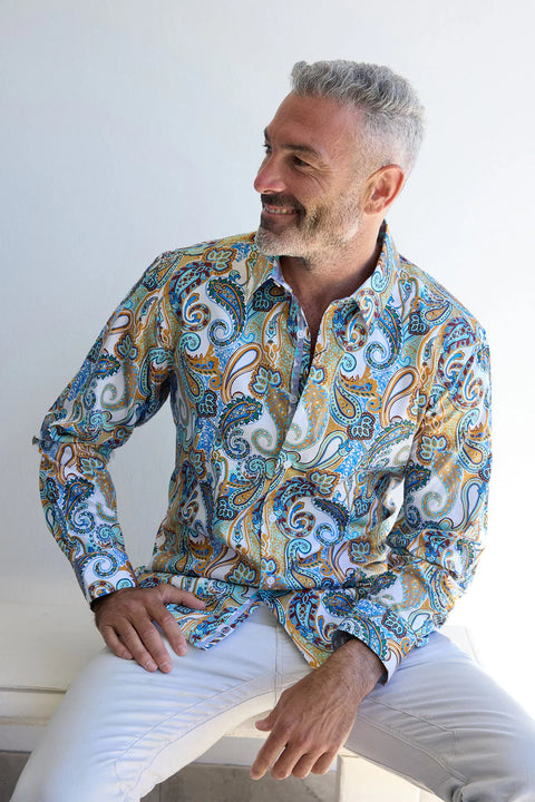 English Laundry - Bristol Paisley Shirt - Mustard