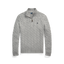 Polo Ralph Lauren - Cable Knit Quarter Zip Sweater - Fawn Grey Heather