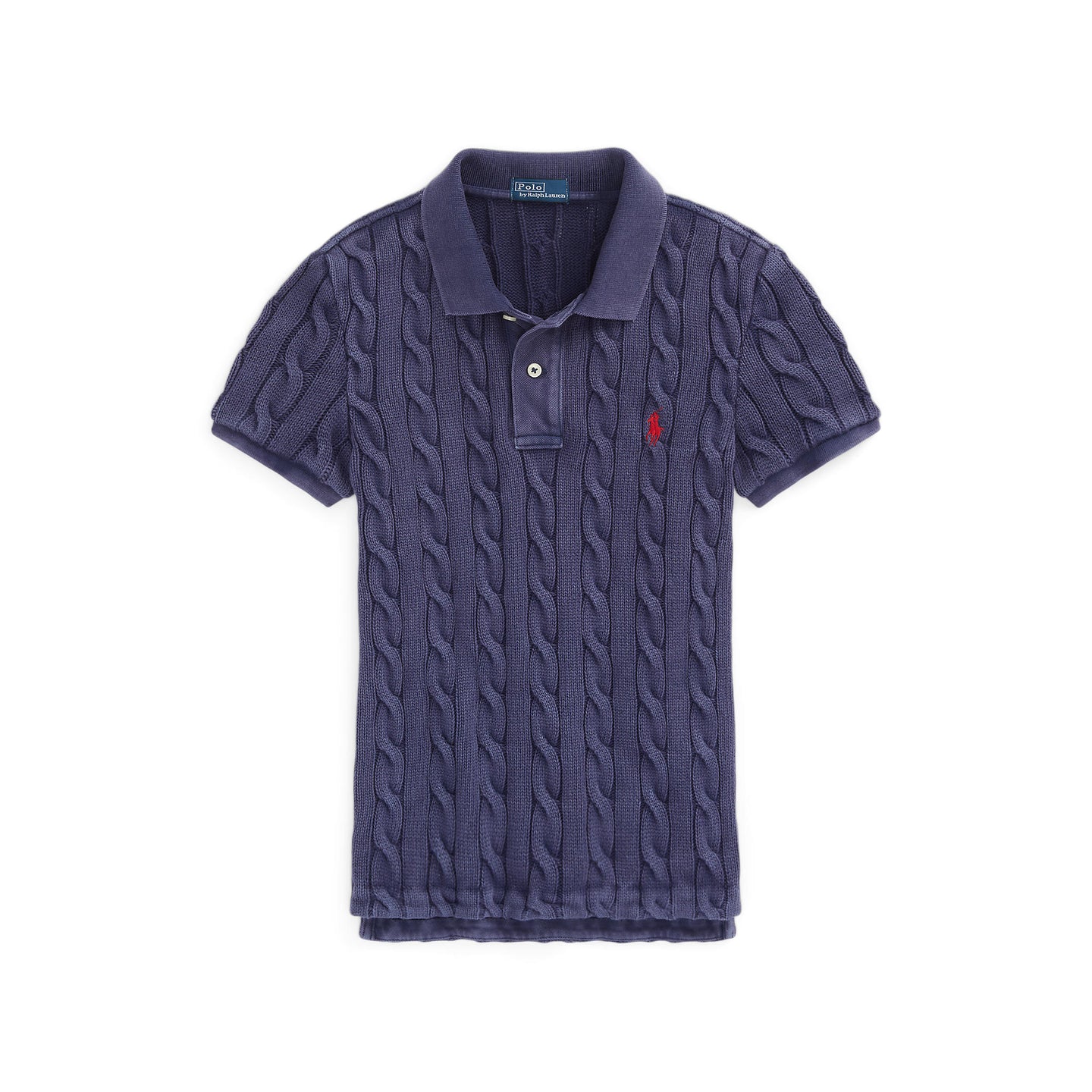 Polo Ralph Lauren - Cable-Knit Polo Shirt - Navy