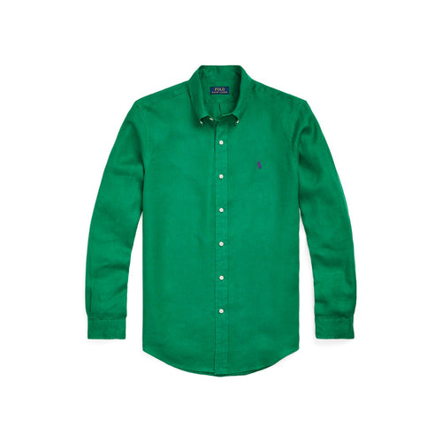 Polo-Ralph-Lauren-Custom-Fit-Linen-Shirt-Athletic-Green