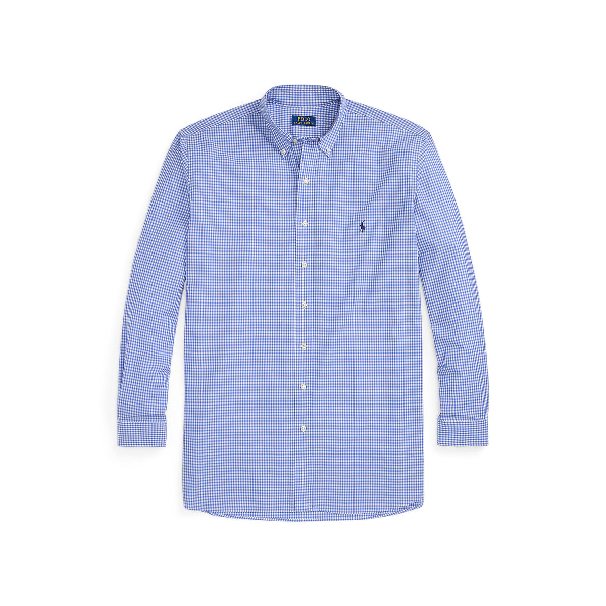 Polo Ralph Lauren - Poplin Stretch Shirt - Gingham - Big & Tall Sizes - Blue & White