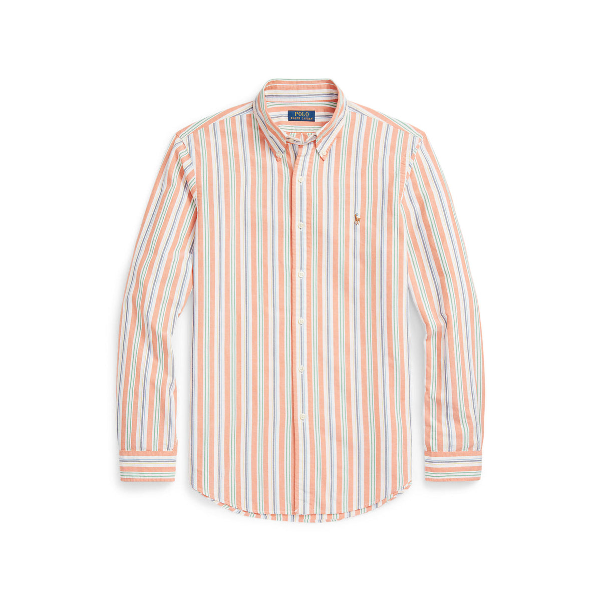 Polo Ralph Lauren - Oxford Shirt - Stripet - Orange, White, Multi