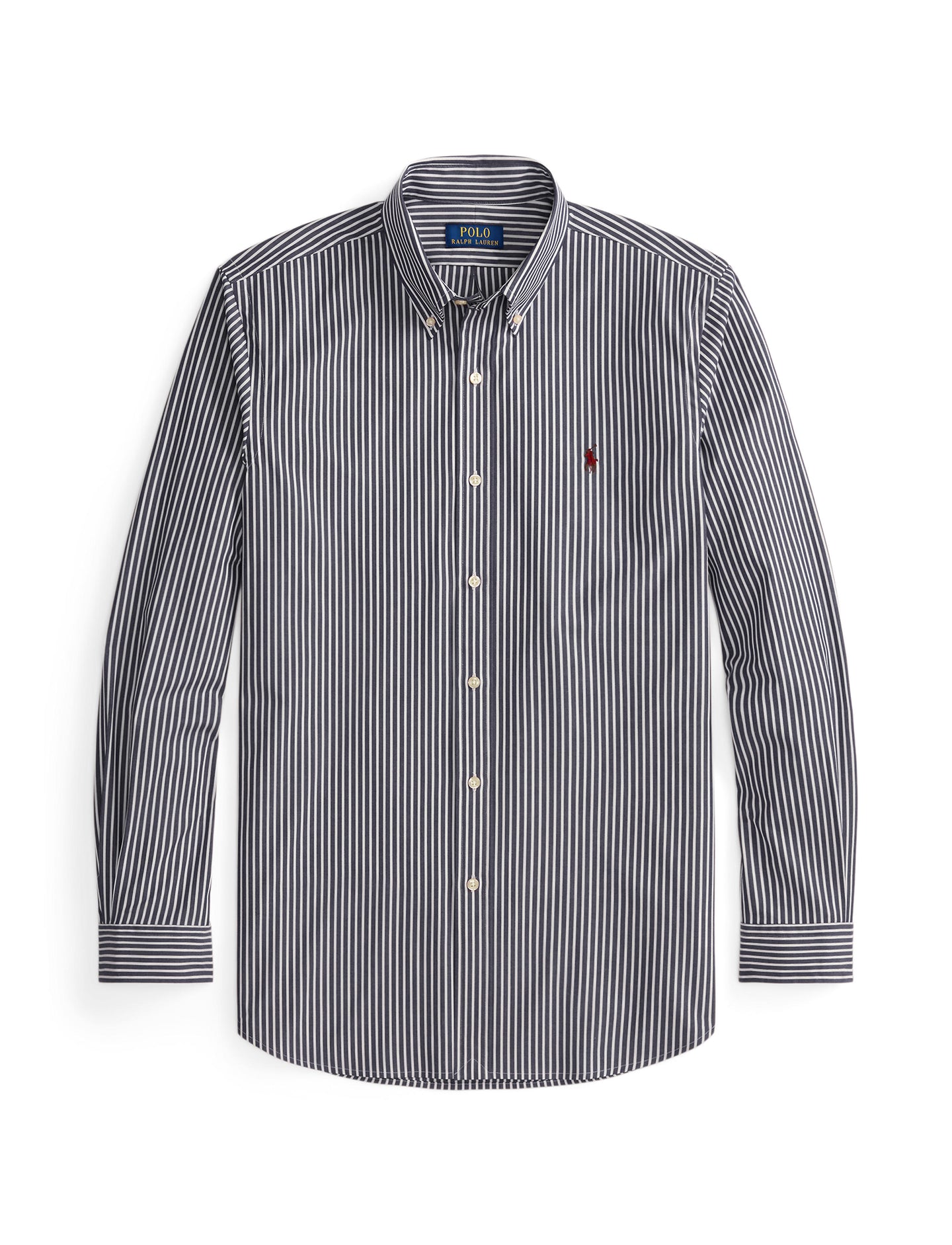 Polo Ralph Lauren - Custom Fit Stretch Poplin Shirt - Stripe - Navy & White