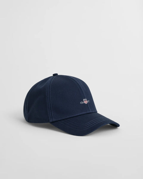 GANT - Shield High Cotton Twill Cap - Marine