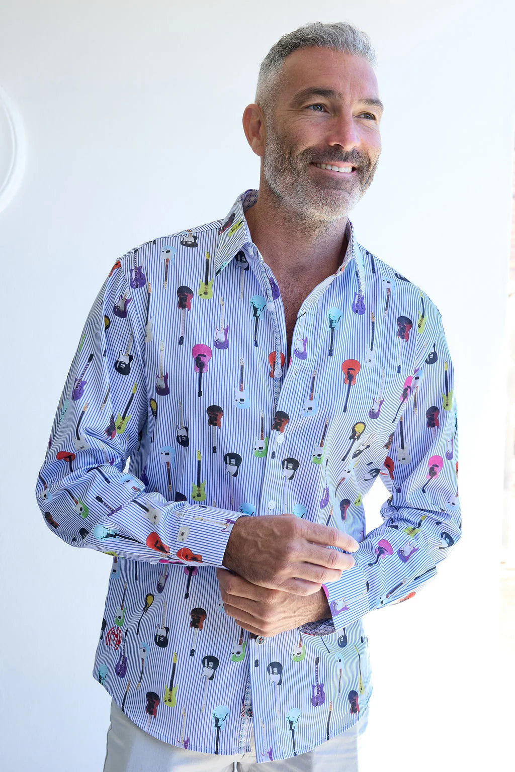 English Laundry - Sunderland Cotton Guitar Shirt - Blue