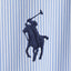 Polo Ralph Laruen - Belted Striped Cotton Shirtdress - Medium Blue & White
