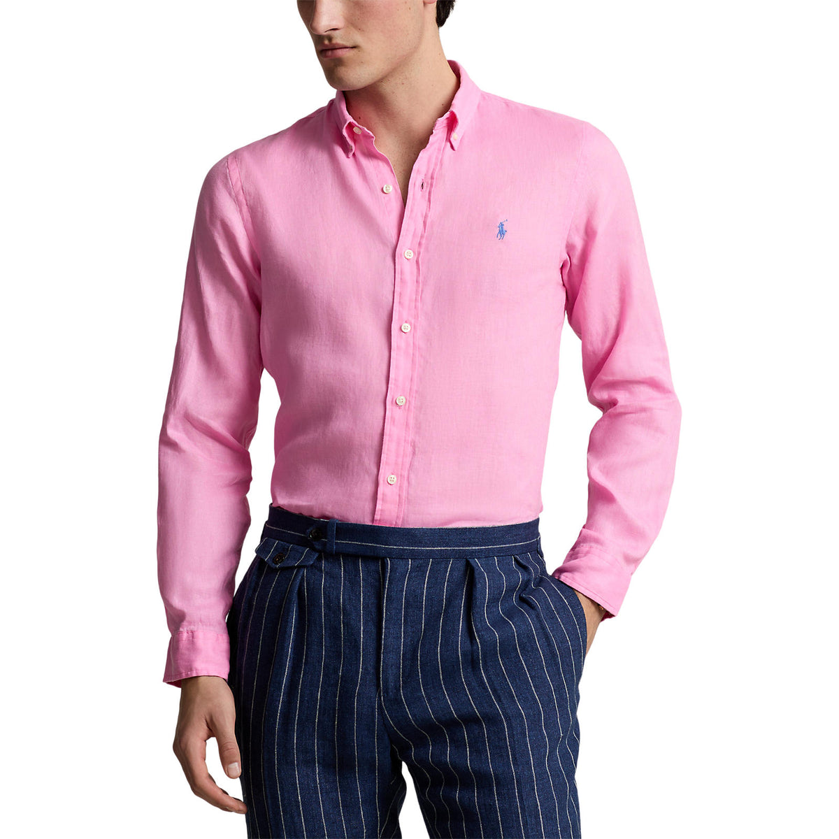 Polo Ralph Lauren Custom Fit Linen Shirt - Harbor Pink