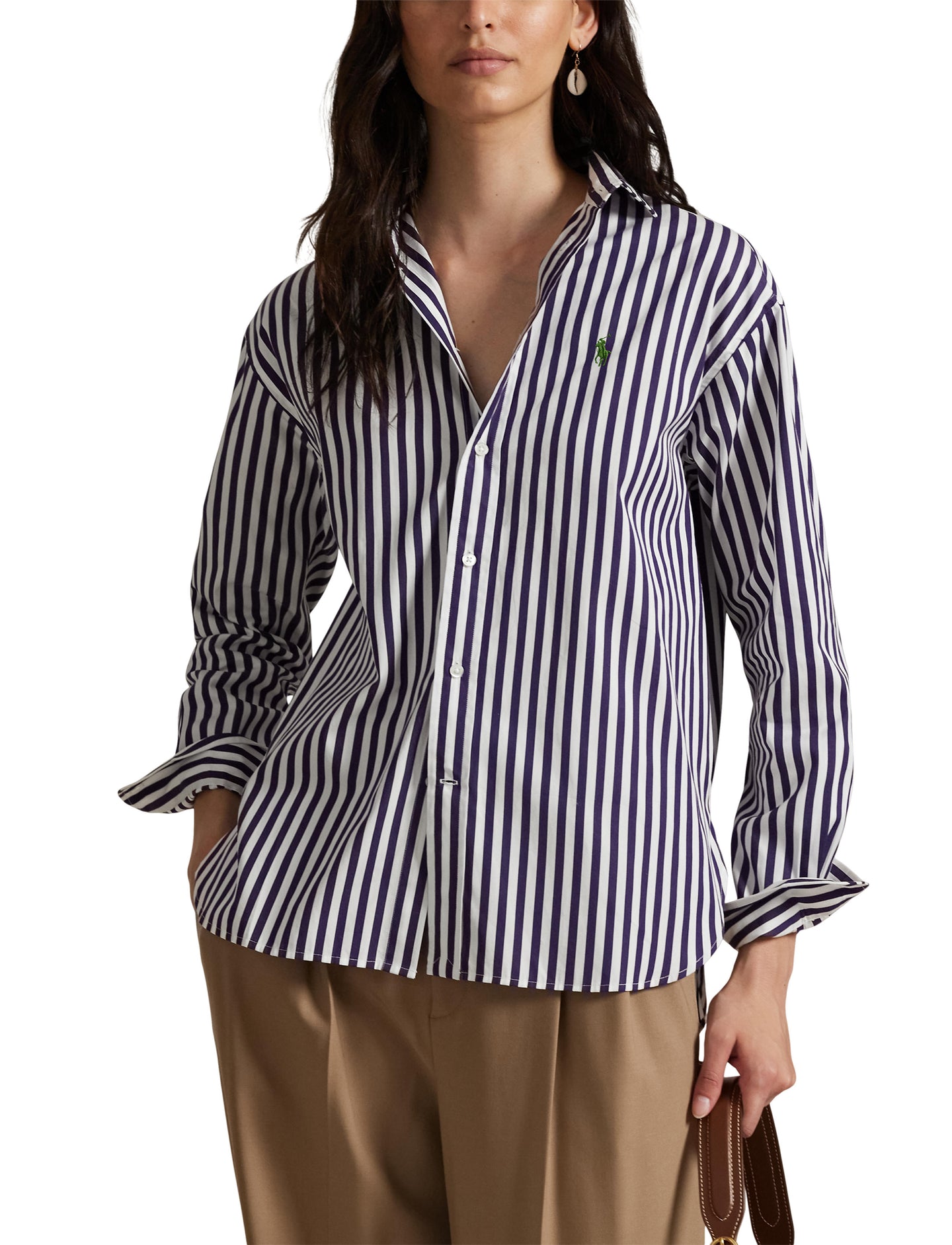 Polo Ralph Lauren - Relaxed Fit Cotton Shirt - Stripe - Navy & White