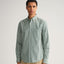 GANT - Oxford Shirt - Wide Stripe - Forest Green & White