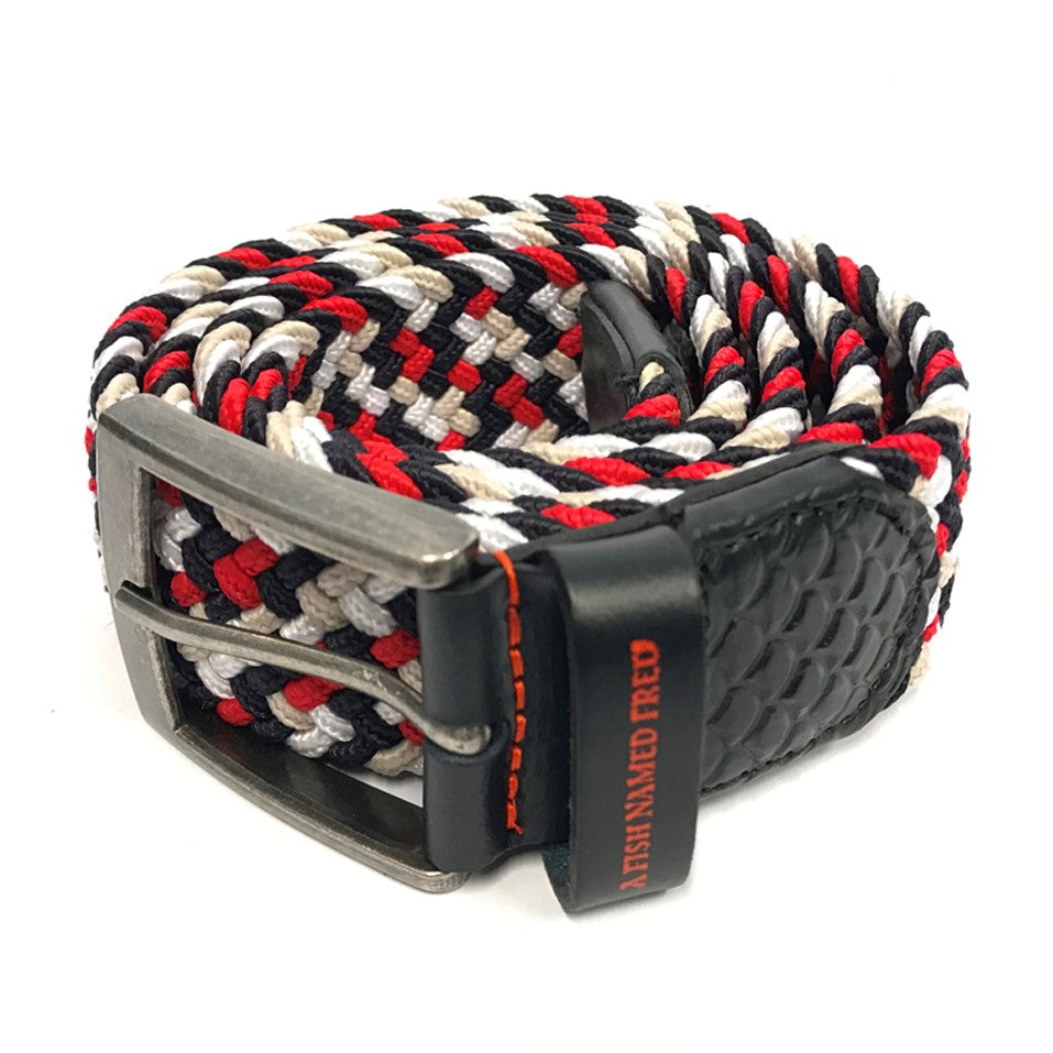 A_Fish_Named_Fred_Braided_Elastic_Belt_ Red_Blue