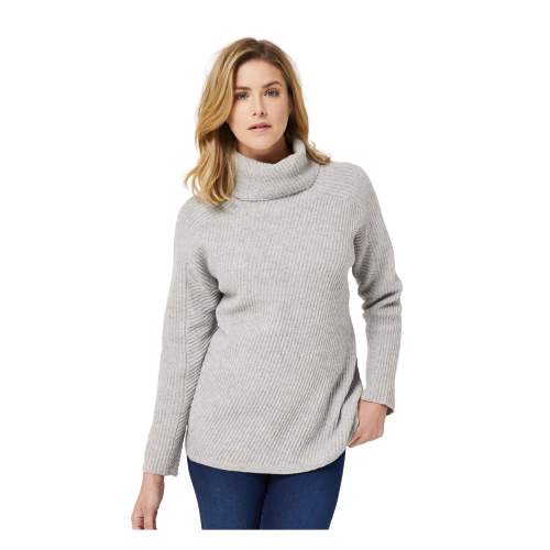 Grey high neck jumper top