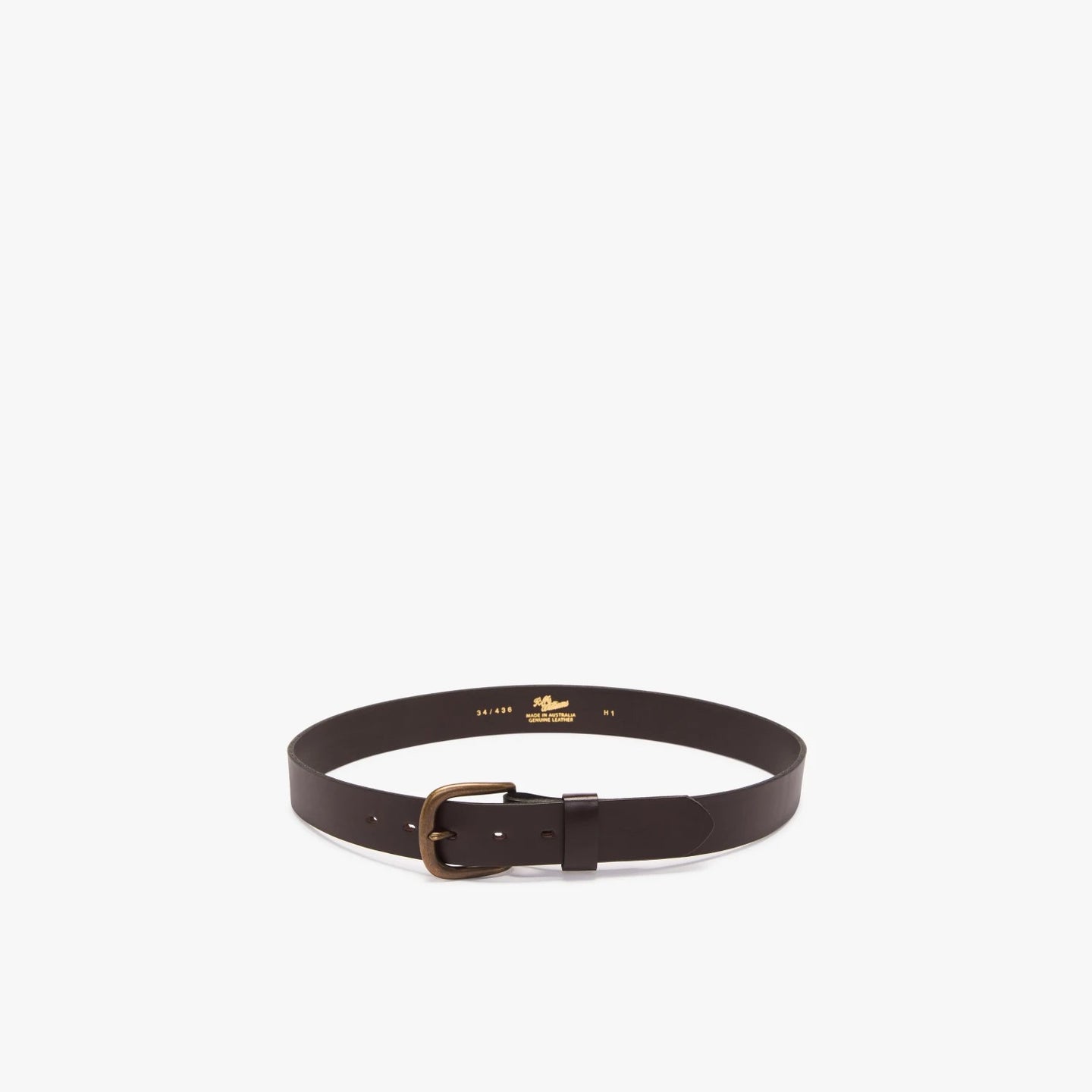 R.M.Williams - Traditional Belt - Brushed Metal Buckle - Chestnut
