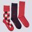 GANT - Argyle Socks - 3 pack - Autumn Sunset Navy Blue