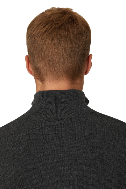 Industrie - The Lakewood Zip Neck Jumper - Charcoal