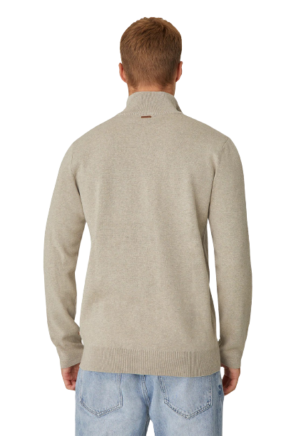 Industrie - The Lakewood Zip Neck Jumper - Wheat