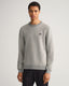 GANT - Light Texture Crew Neck Sweater - Grey Melange
