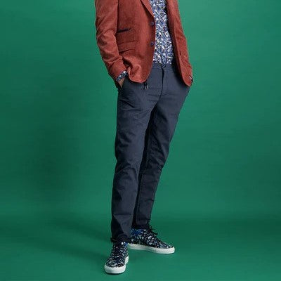 A Fish Named Fred - Cotton Chino - Navy