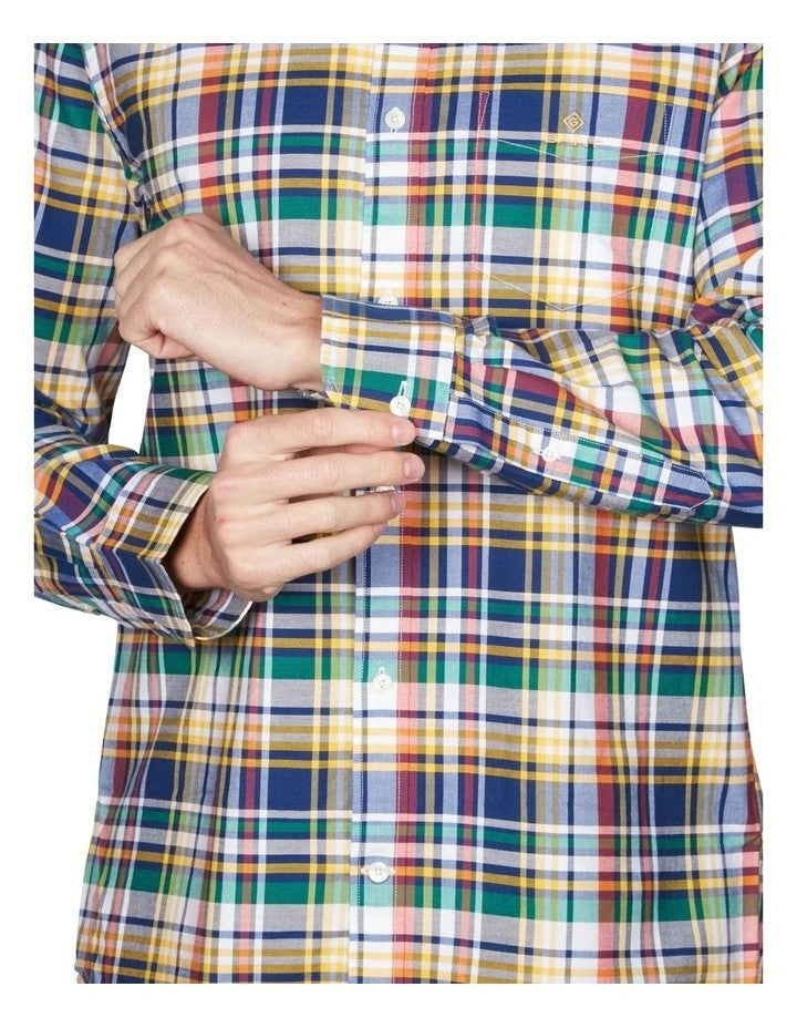 GANT - Oxford Shirt - Plaid - Solar Power Yellow