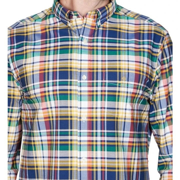 Gant_Preppy_Oxford_Plaid_Shirt_Solar_Power_Yellow